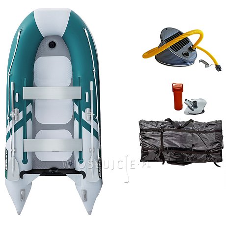 Ponton GLADIATOR CLASSIC B330AD sea green white - pompowana łódź z pompowaną podłogą