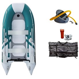 Ponton GLADIATOR CLASSIC B330AD sea green white - pompowana łódź z pompowaną podłogą