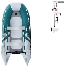 Ponton GLADIATOR CLASSIC B330AD sea green white - pompowana łódź z pompowaną podłogą