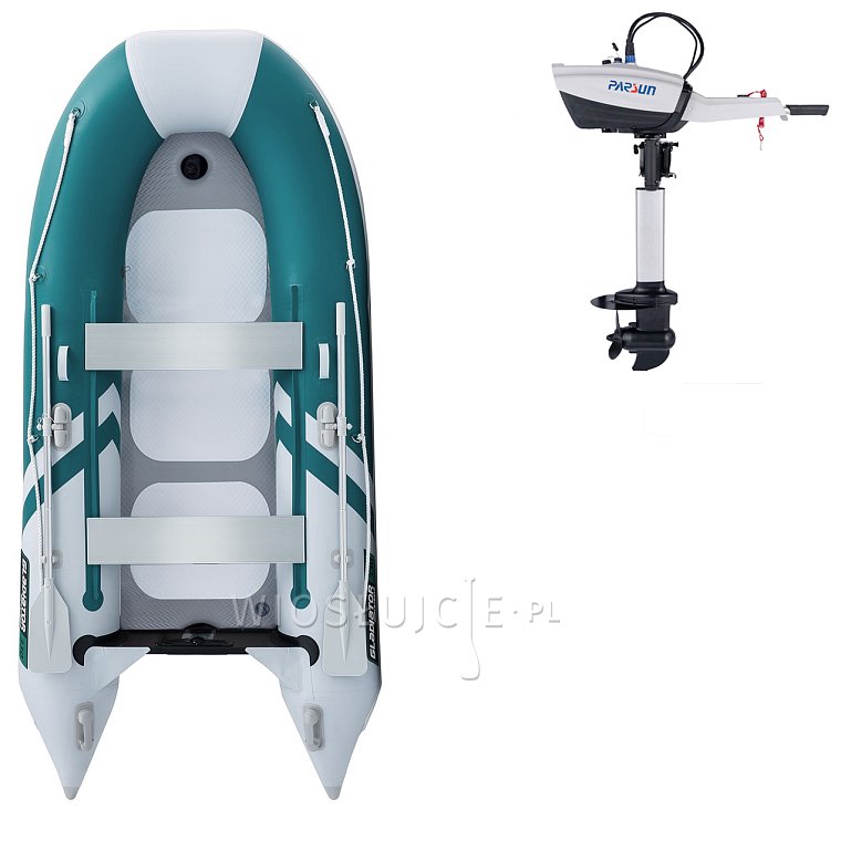 Ponton GLADIATOR CLASSIC B330AD sea green white - pompowana łódź z pompowaną podłogą