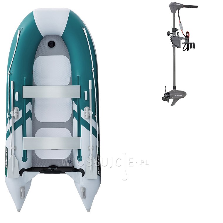 Ponton GLADIATOR CLASSIC B330AD sea green white - pompowana łódź z pompowaną podłogą