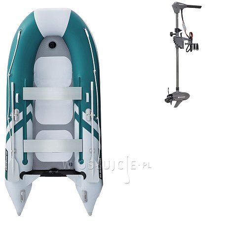 Ponton GLADIATOR CLASSIC B330AD sea green white - pompowana łódź z pompowaną podłogą