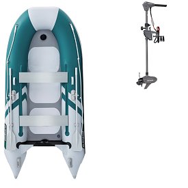 Ponton GLADIATOR CLASSIC B330AD sea green white - pompowana łódź z pompowaną podłogą