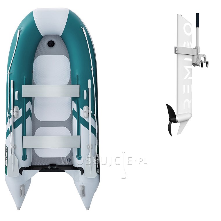 Ponton GLADIATOR CLASSIC B330AD sea green white - pompowana łódź z pompowaną podłogą