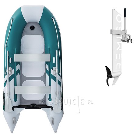 Ponton GLADIATOR CLASSIC B330AD sea green white - pompowana łódź z pompowaną podłogą