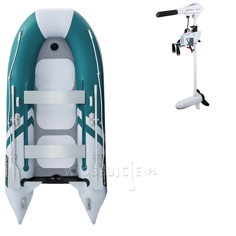 Ponton GLADIATOR CLASSIC B330AD sea green white - pompowana łódź z pompowaną podłogą