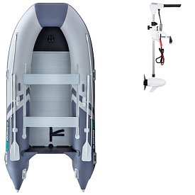 Ponton GLADIATOR CLASSIC B370AL light dark grey - pompowana łódź z aluminiową podłogą