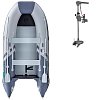 Ponton GLADIATOR CLASSIC B370AL light dark grey - pompowana łódź z aluminiową podłogą