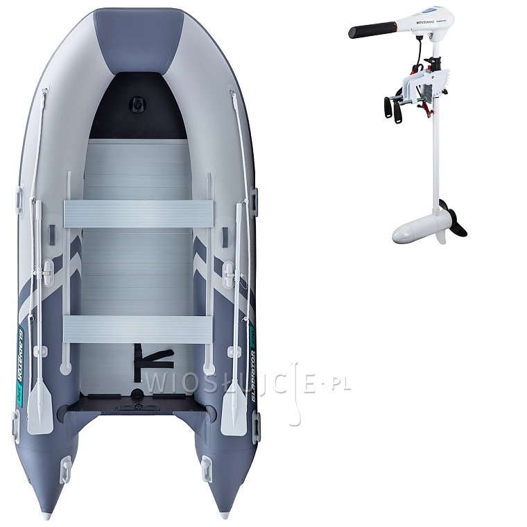 Ponton GLADIATOR CLASSIC B370AL light dark grey - pompowana łódź z aluminiową podłogą