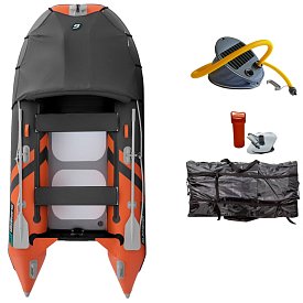 Ponton GLADIATOR ACTIVE C330AL orange dark grey - pompowana łódź z aluminiową podłogą