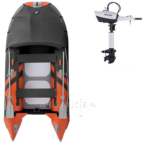 Ponton GLADIATOR ACTIVE C330AL orange dark grey - pompowana łódź z aluminiową podłogą