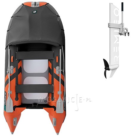 Ponton GLADIATOR ACTIVE C330AL orange dark grey - pompowana łódź z aluminiową podłogą