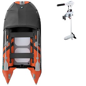 Ponton GLADIATOR ACTIVE C330AL orange dark grey - pompowana łódź z aluminiową podłogą