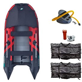 Ponton GLADIATOR ACTIVE C330AL red black - pompowana łódź z aluminiową podłogą