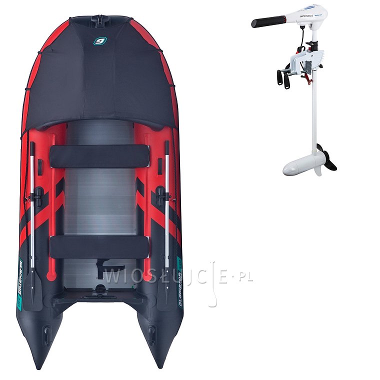 Ponton GLADIATOR ACTIVE C330AL red black - pompowana łódź z aluminiową podłogą