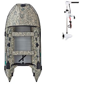 Ponton GLADIATOR ACTIVE C370AL Camo Digital - pompowana łódź z aluminiową podłogą