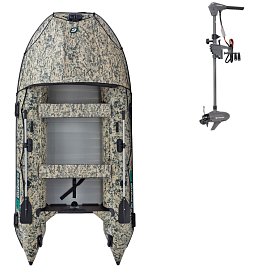 Ponton GLADIATOR ACTIVE C370AL Camo Digital - pompowana łódź z aluminiową podłogą