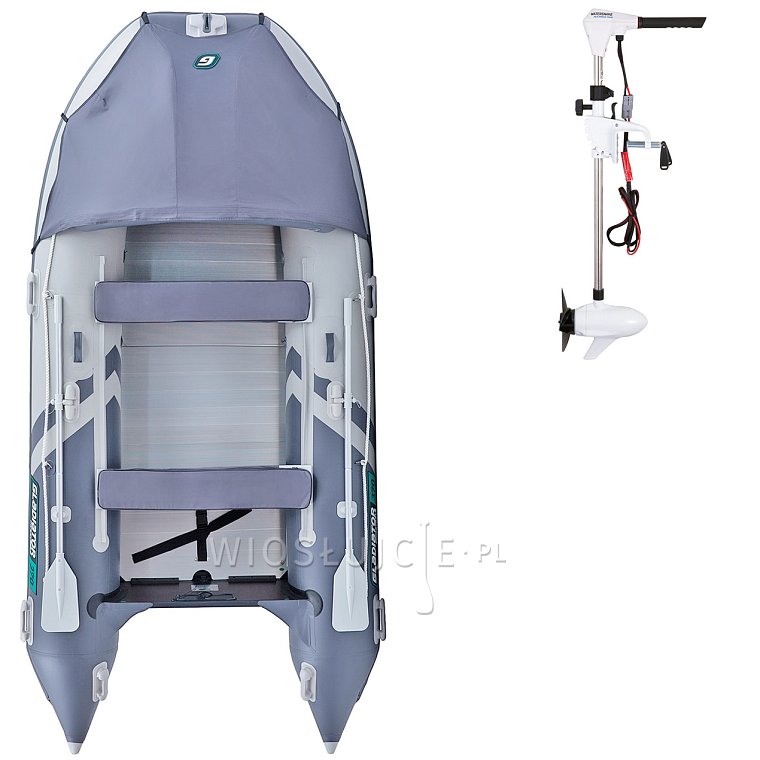 Ponton GLADIATOR ACTIVE C370AL light dark grey - pompowana łódź z aluminiową podłogą