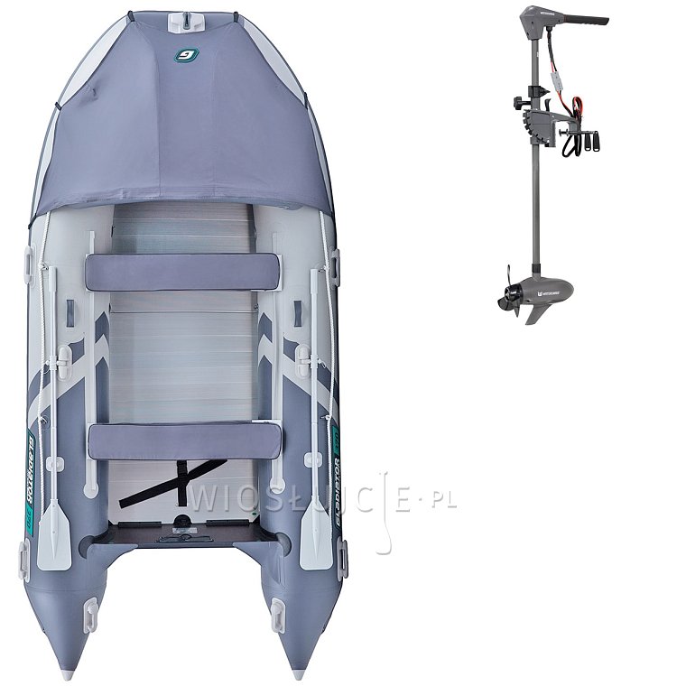 Ponton GLADIATOR ACTIVE C370AL light dark grey - pompowana łódź z aluminiową podłogą