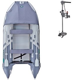 Ponton GLADIATOR ACTIVE C370AL light dark grey - pompowana łódź z aluminiową podłogą