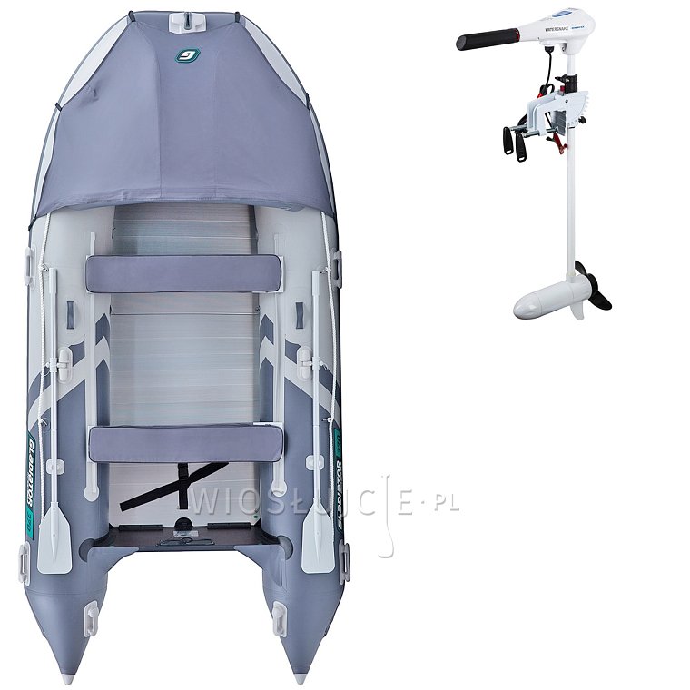 Ponton GLADIATOR ACTIVE C370AL light dark grey - pompowana łódź z aluminiową podłogą