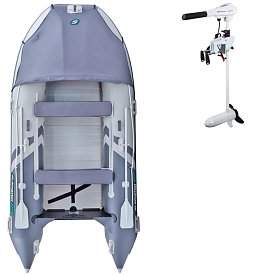 Ponton GLADIATOR ACTIVE C370AL light dark grey - pompowana łódź z aluminiową podłogą