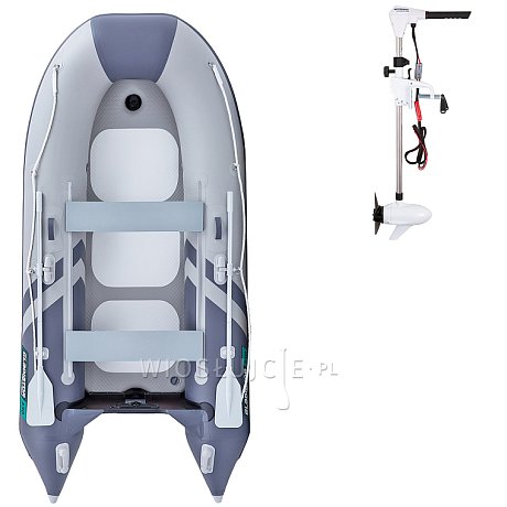 Ponton GLADIATOR CLASSIC B330AD light dark grey - pompowana łódź z pompowaną podłogą