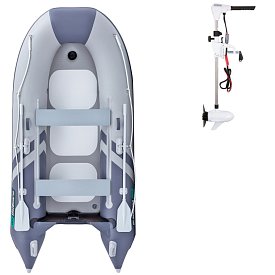 Ponton GLADIATOR CLASSIC B330AD light dark grey - pompowana łódź z pompowaną podłogą