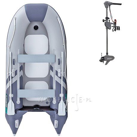 Ponton GLADIATOR CLASSIC B330AD light dark grey - pompowana łódź z pompowaną podłogą