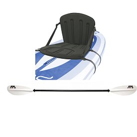 Zestaw kajakowy do wiosłowania na siedząco - wiosło kajakowe Aqua Marina KP1 + siedzisko Yate Maxim DELUXE