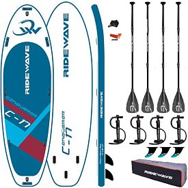 Deska SUP RIDEWAVE Conqueror C-17 - pompowany paddleboard dla całej drużyny
