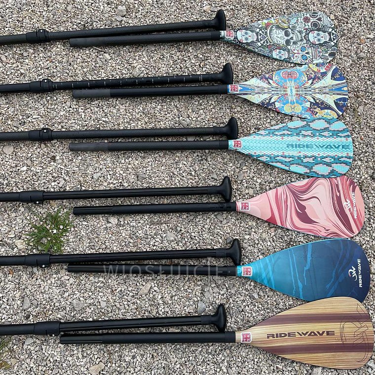 COMBO Pádlo RIDEWAVE KUN BAMBOO COMBO 4-dílné nastavitelné pro paddleboard i kajak
