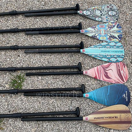 Wiosło RIDEWAVE KUN BAMBOO COMBO 4-częściowe typu COMBO SUP i kajak