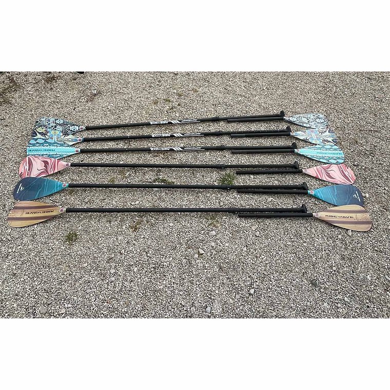 COMBO Pádlo RIDEWAVE KUN BAMBOO COMBO 4-dílné nastavitelné pro paddleboard i kajak