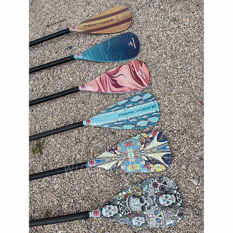 COMBO Pádlo RIDEWAVE KUN BAMBOO COMBO 4-dílné nastavitelné pro paddleboard i kajak