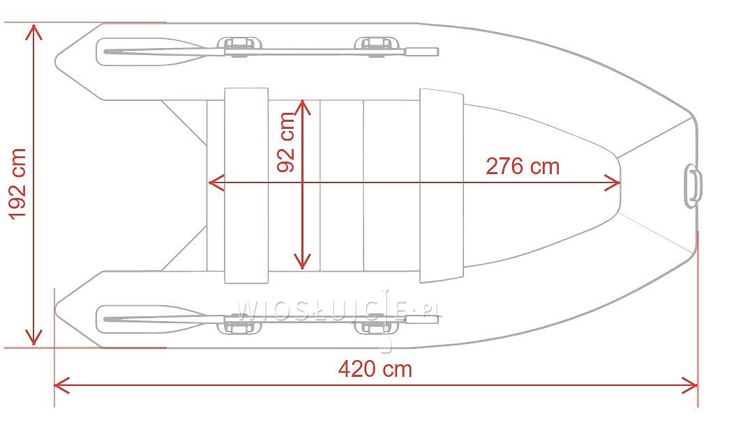 Ponton GLADIATOR ACTIVE C420AL red black - pompowana łódź z aluminiową podłogą
