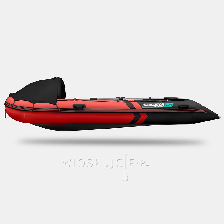 Člun GLADIATOR ACTIVE C420AL red black - nafukovací člun s hliníkovou podlahou