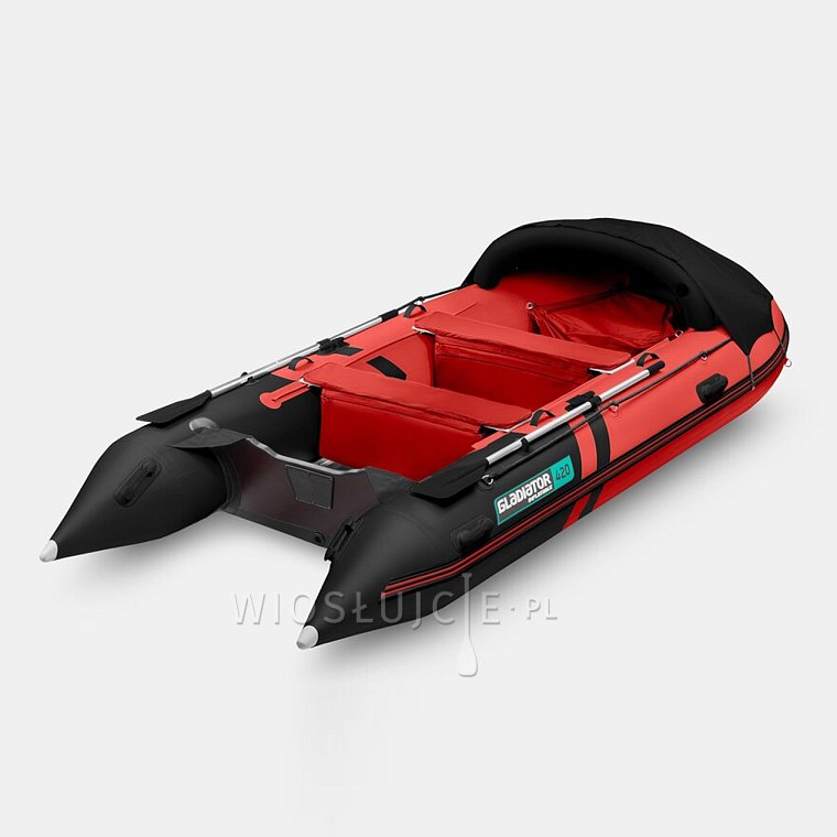 Člun GLADIATOR ACTIVE C420AL red black - nafukovací člun s hliníkovou podlahou