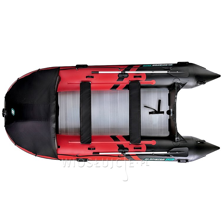 Člun GLADIATOR ACTIVE C420AL red black - nafukovací člun s hliníkovou podlahou