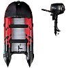 Ponton GLADIATOR ACTIVE C420AL red black - pompowana łódź z aluminiową podłogą