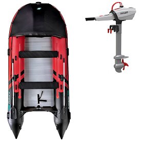 Ponton GLADIATOR ACTIVE C420AL red black - pompowana łódź z aluminiową podłogą