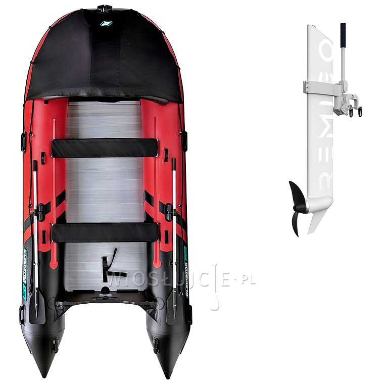 Člun GLADIATOR ACTIVE C420AL red black - nafukovací člun s hliníkovou podlahou