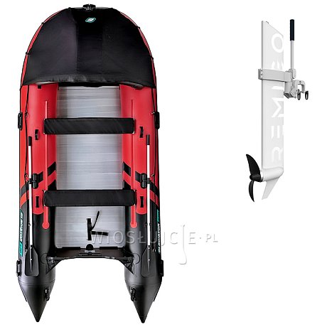 Ponton GLADIATOR ACTIVE C420AL red black - pompowana łódź z aluminiową podłogą