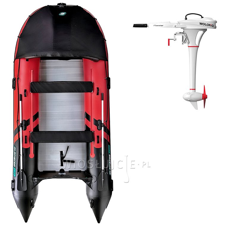 Člun GLADIATOR ACTIVE C420AL red black - nafukovací člun s hliníkovou podlahou