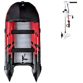 Ponton GLADIATOR ACTIVE C420AL red black - pompowana łódź z aluminiową podłogą