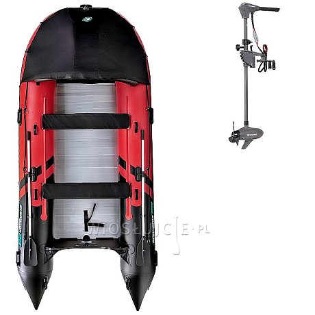 Ponton GLADIATOR ACTIVE C420AL red black - pompowana łódź z aluminiową podłogą