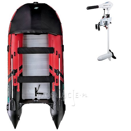 Ponton GLADIATOR ACTIVE C420AL red black - pompowana łódź z aluminiową podłogą