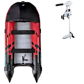 Ponton GLADIATOR ACTIVE C420AL red black - pompowana łódź z aluminiową podłogą