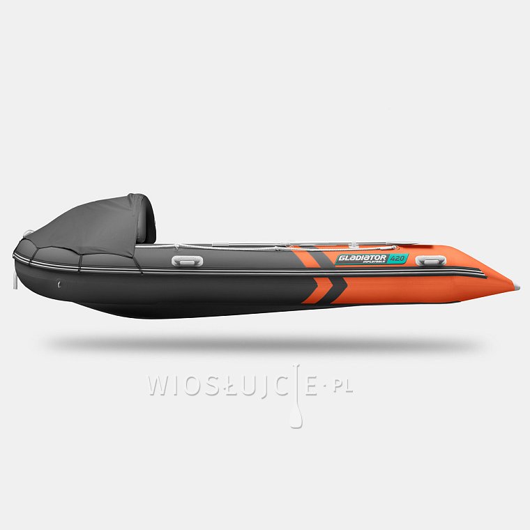 Člun GLADIATOR ACTIVE C420AL orange dark grey - nafukovací člun s hliníkovou podlahou