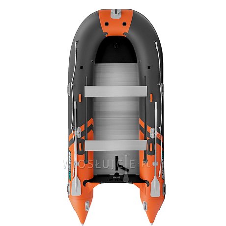 Ponton GLADIATOR ACTIVE C420AL orange dark grey - pompowana łódź z aluminiową podłogą